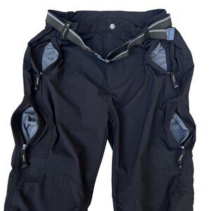 TRR Outdoor Sports Mens L Black Utility Pants Zip Pockets Belt Hiking Gorpcore